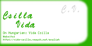 csilla vida business card